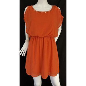 womens summer dress, size small by CHARMING CHARLIE, orange/gold, mini